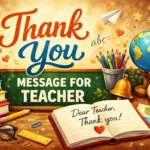 Thank You Message For Teacher