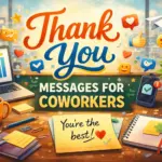 Thank You Messages for Coworkers