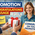 Promotion Congratulations Message